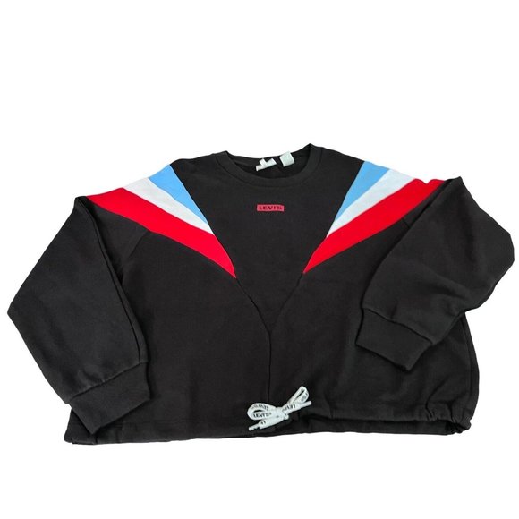 Levis Florence Crew Sweatshirt Womens Large Waist Tie - Picture 1 of 11